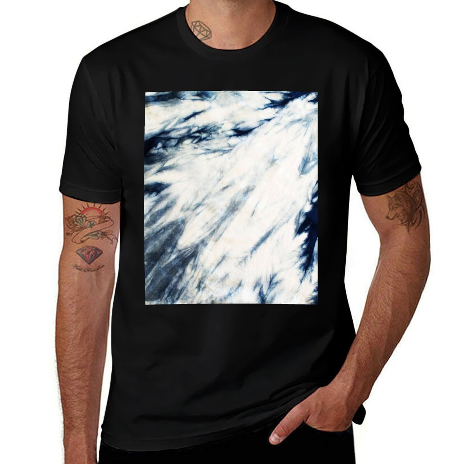 Shibori Tie Dye - Футболка с эффектом шибори и мраморным