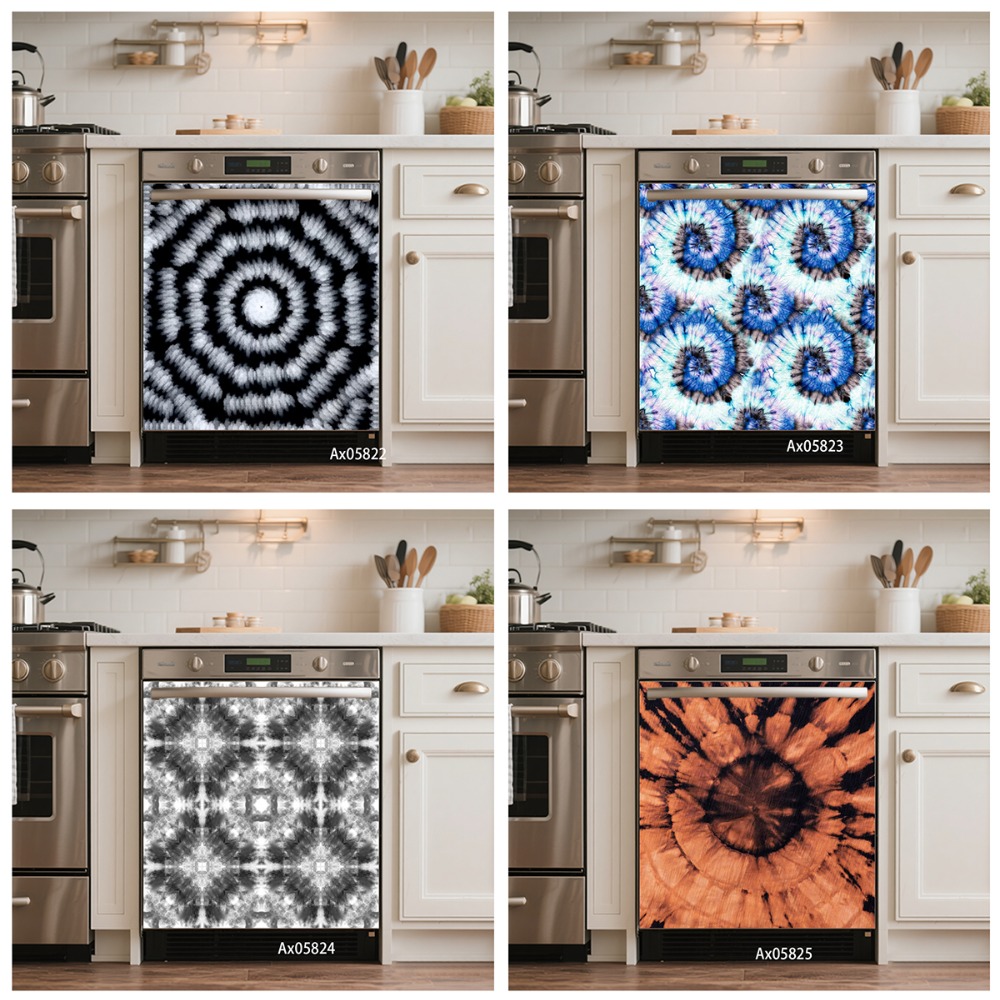 Shibori Tie Dye - Наклейка на посудомоечную машину в стиле